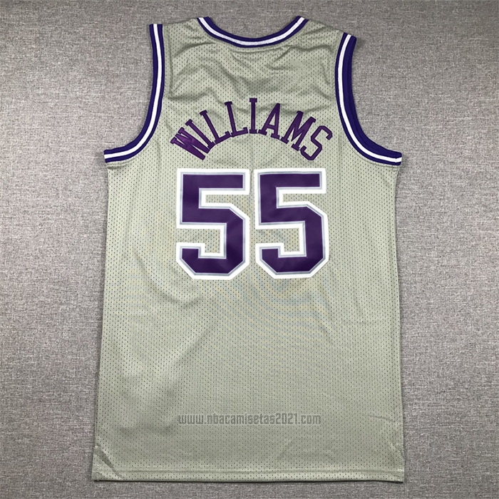 Camiseta Sacramento Kings Jason Williams #55 Mitchell & Ness 2000-01 Gris